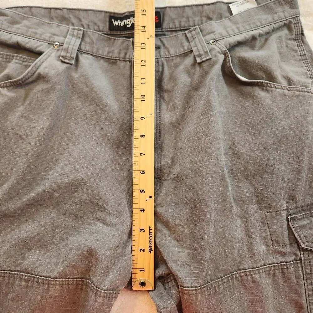 Wrangler RIGGS Mens 40x32 Gray Workwear Ripstop Ranger Cargo Carpenter Pants
